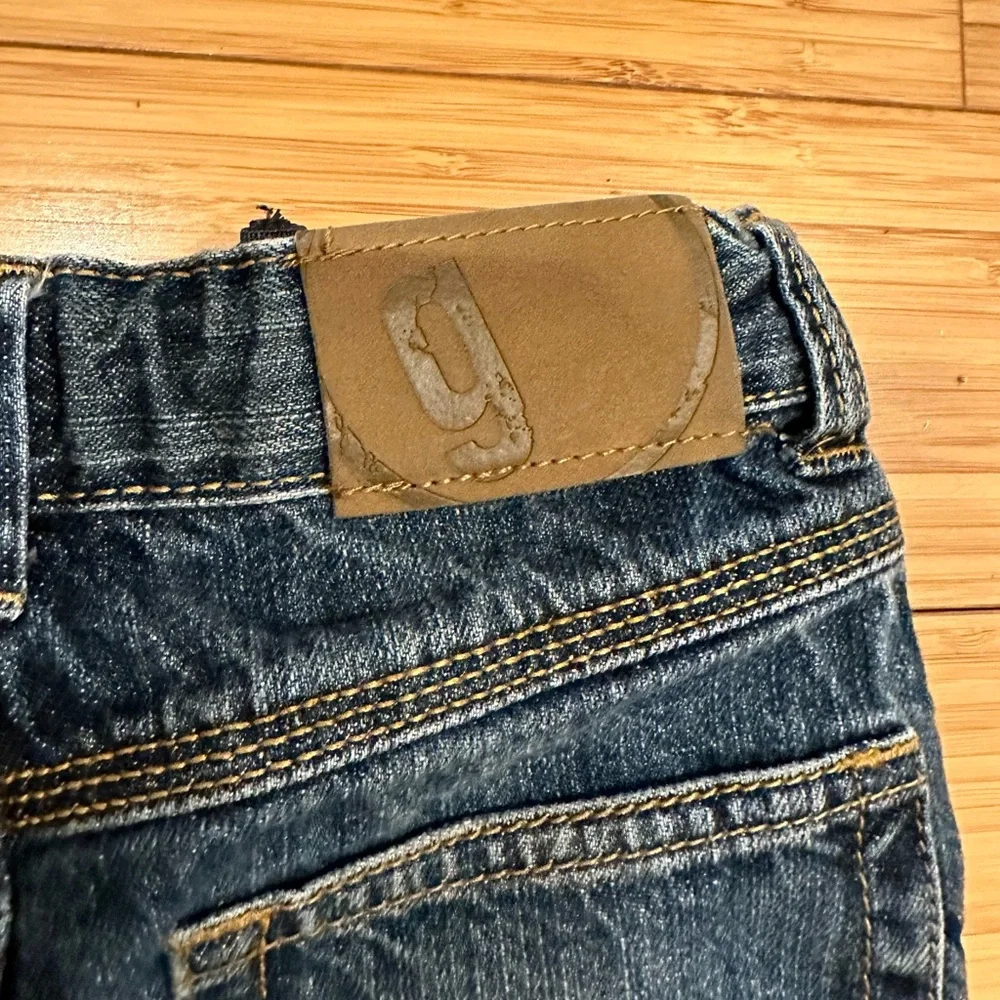 Gymboree Boys Carpenter Utility Jeans Size 6 Navy Blue Adjustable Waist